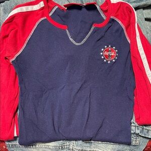 Coca Cola Navy & Red Raglan Long Sleeve Tee for Kids
